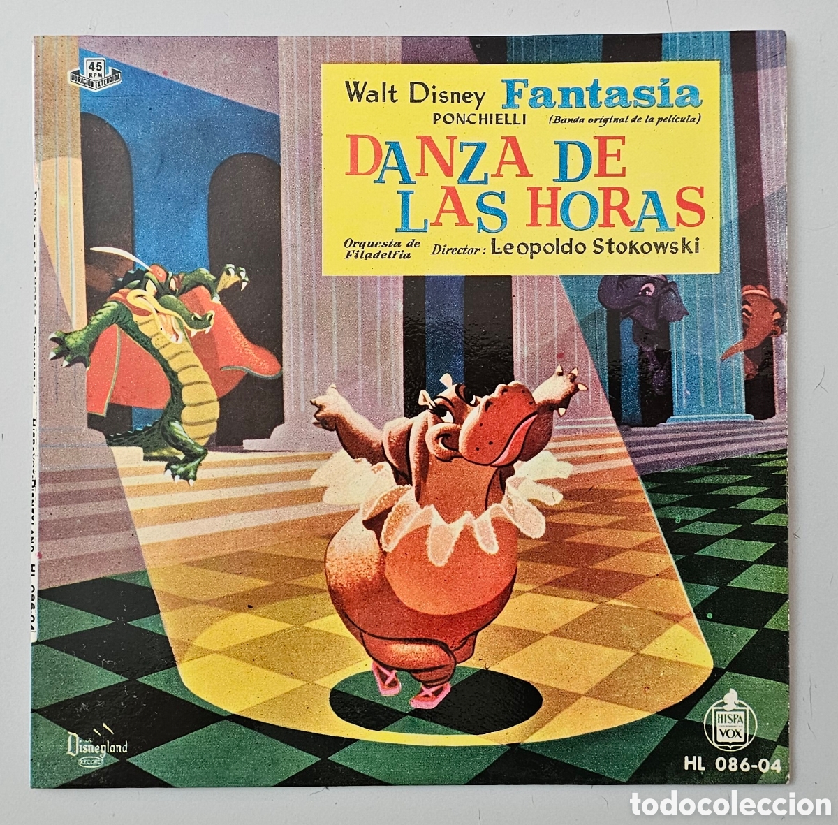 Discos de vinilo: WALT DISNEY FANTASIA BSO - Danza de las horas/+1 (Espa&ntilde;a - Disneyland - 1960) Ponchielli