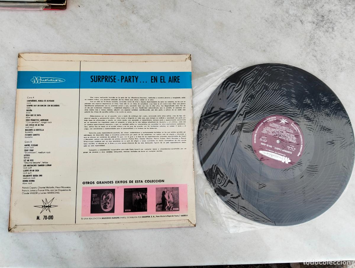 Discos de vinilo: Surprise-party... en el aire disco de vinilo vintage lp - Foto 3
