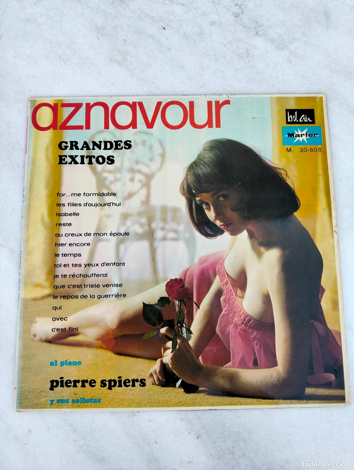 Discos de vinil: Aznavour grandes exitos for... me formidable pierre spiers al plano disco de vinilo vintage lp