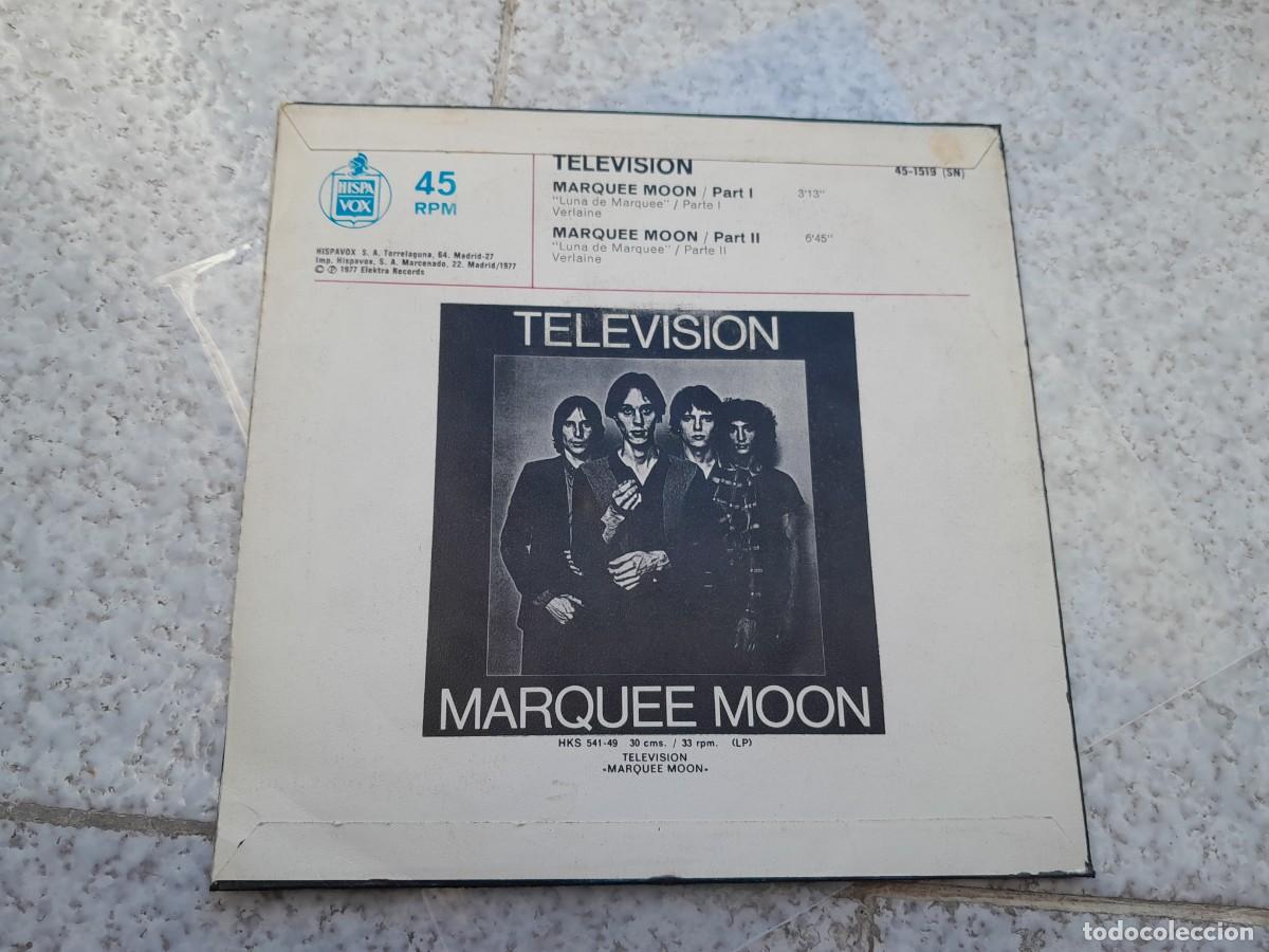 Discos de vinilo: TELEVISION- MARQUEE MOON 7&rdquo; - Foto 2