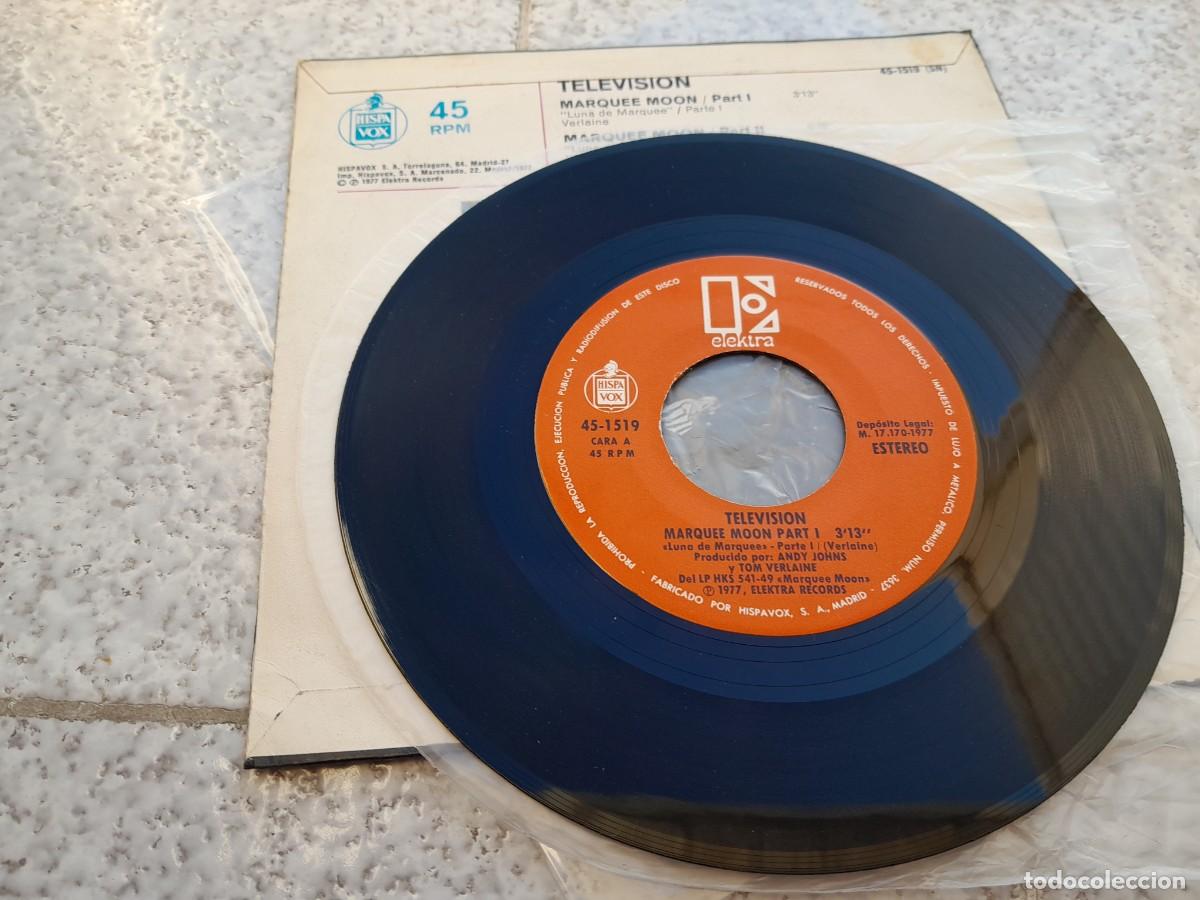 Discos de vinilo: TELEVISION- MARQUEE MOON 7&rdquo; - Foto 3