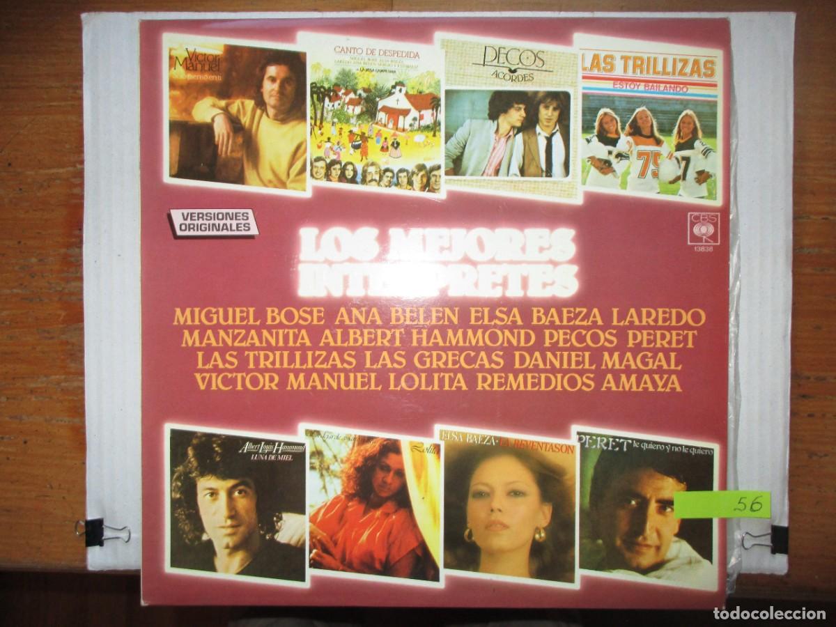 Discos de vinilo: DISCO LP ,VICTOR MANUEL Y OTROS , LOS MEJORES INTERPRETES , VER FOTOS ,BUEN ESTADO