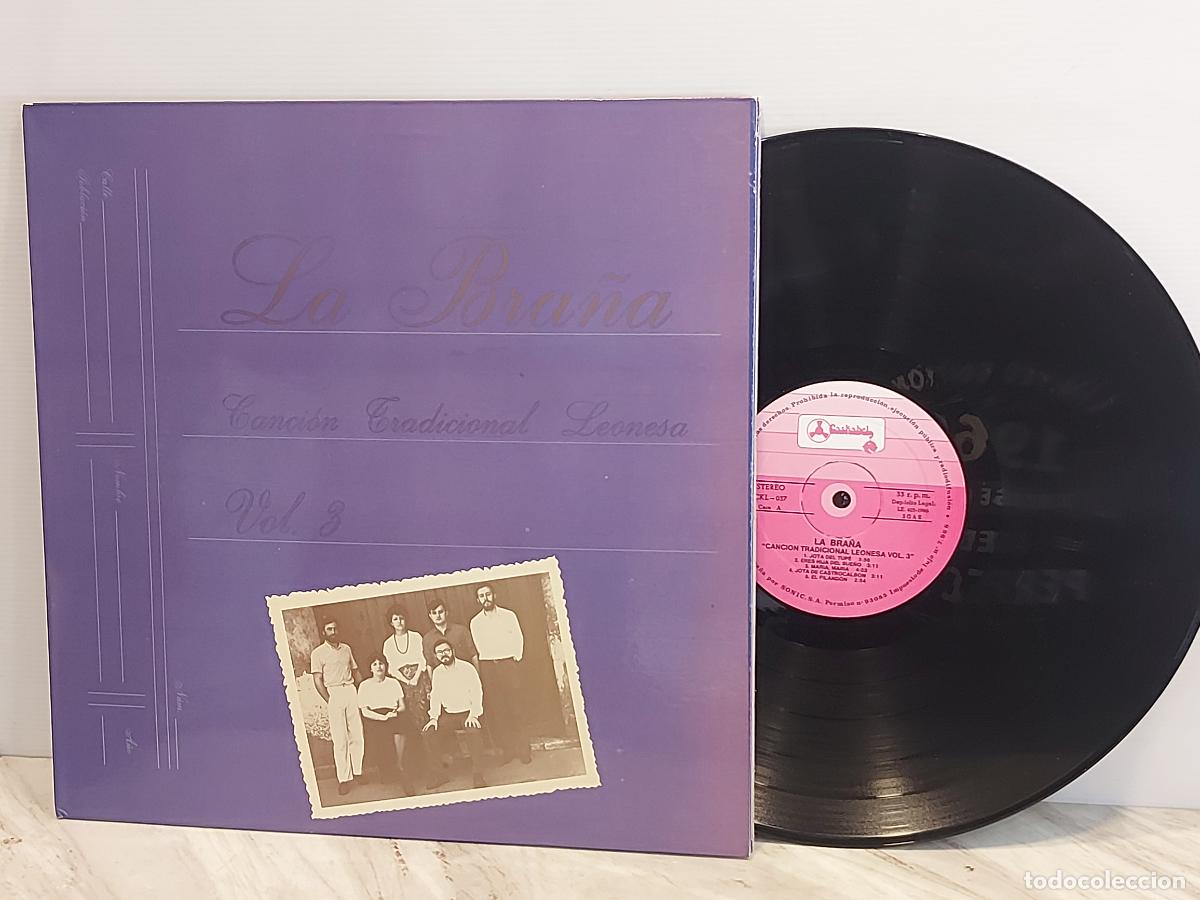 Discos de vinilo: LA BRA&Ntilde;A | CANCI&Oacute;N TRADICIONAL LEONESA VOL. 3 | LP 1986 | CASKABEL | FOLKLORE LE&Oacute;N