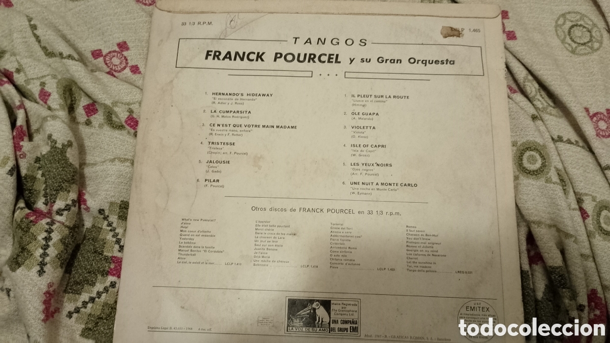 Discos de vinilo: Frank pourcel tangos - Foto 2