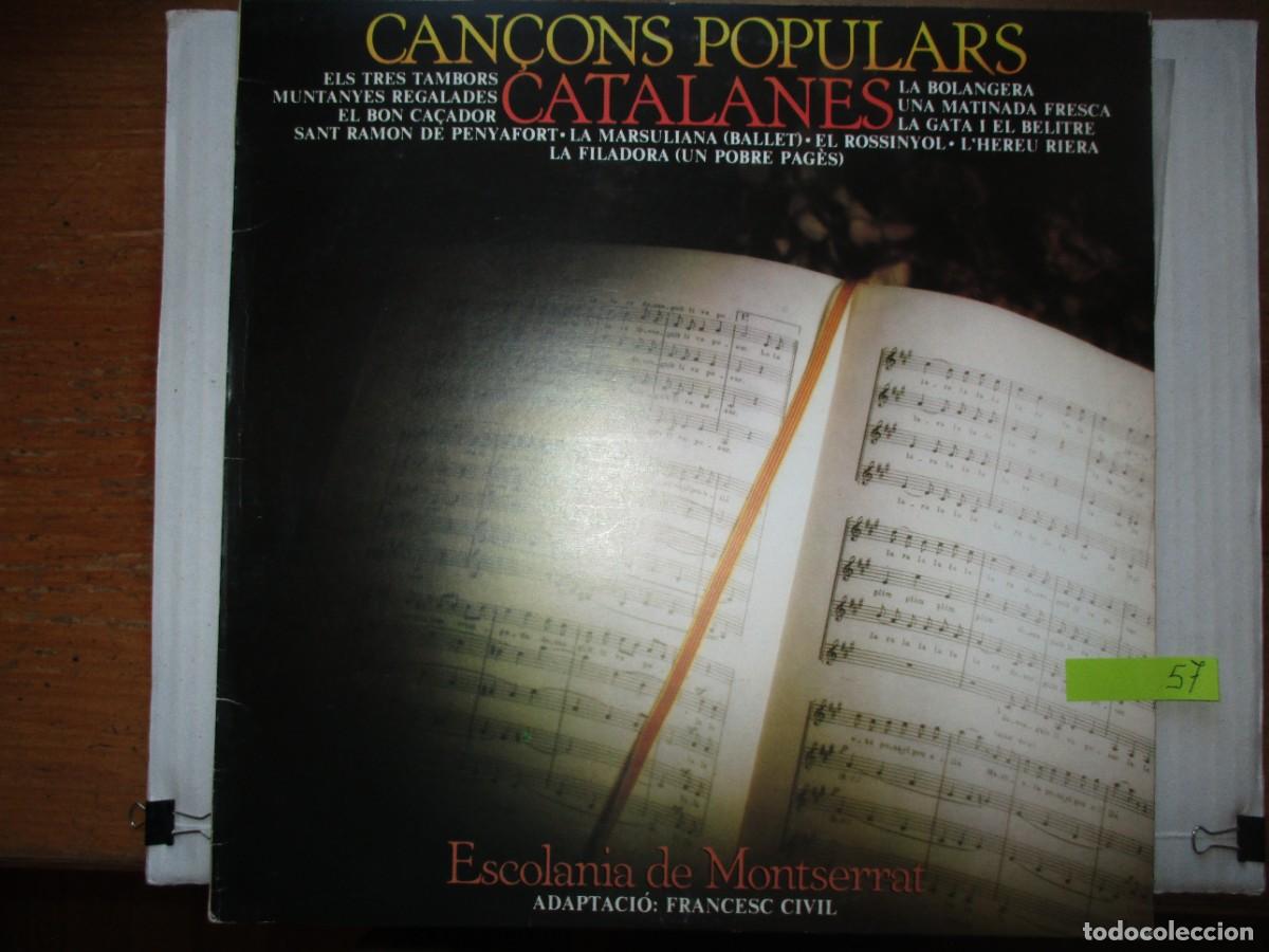 Vinyl records: DISCO LP ,ESCOLANIA DE MONTSERRAT , CANSONS POPULARS CATALANAS , VER FOTOS ,BUEN ESTADO