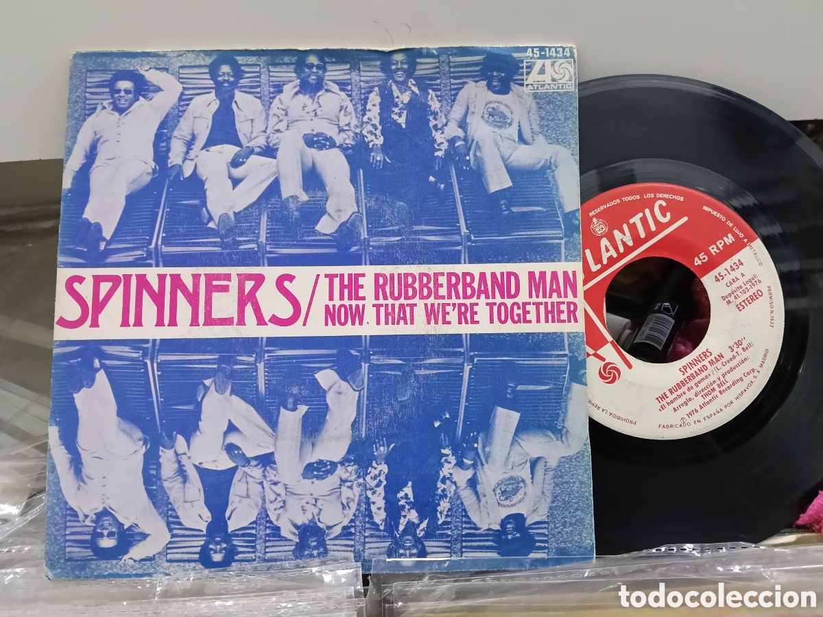Discos de vinilo: Spinners single the rubberband man Espa&ntilde;a 1976