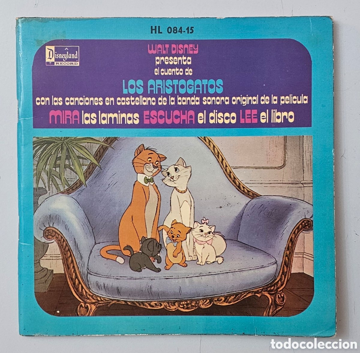 Discos de vinilo: WALT DISNEY LOS ARISTOGATOS (Espa&ntilde;a - Disneyland - 1971) PORTADA DOBLE + LIBRETO 28 PAG.