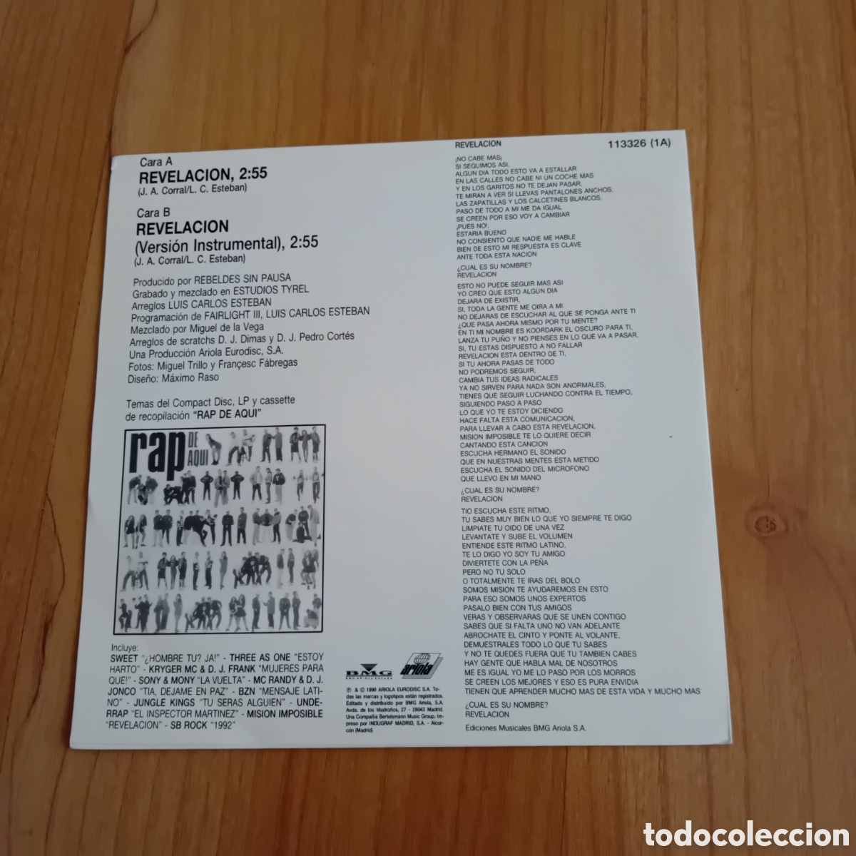 Discos de vinilo: RAP DE AQUI. MISION IMPOSIBLE - Foto 2