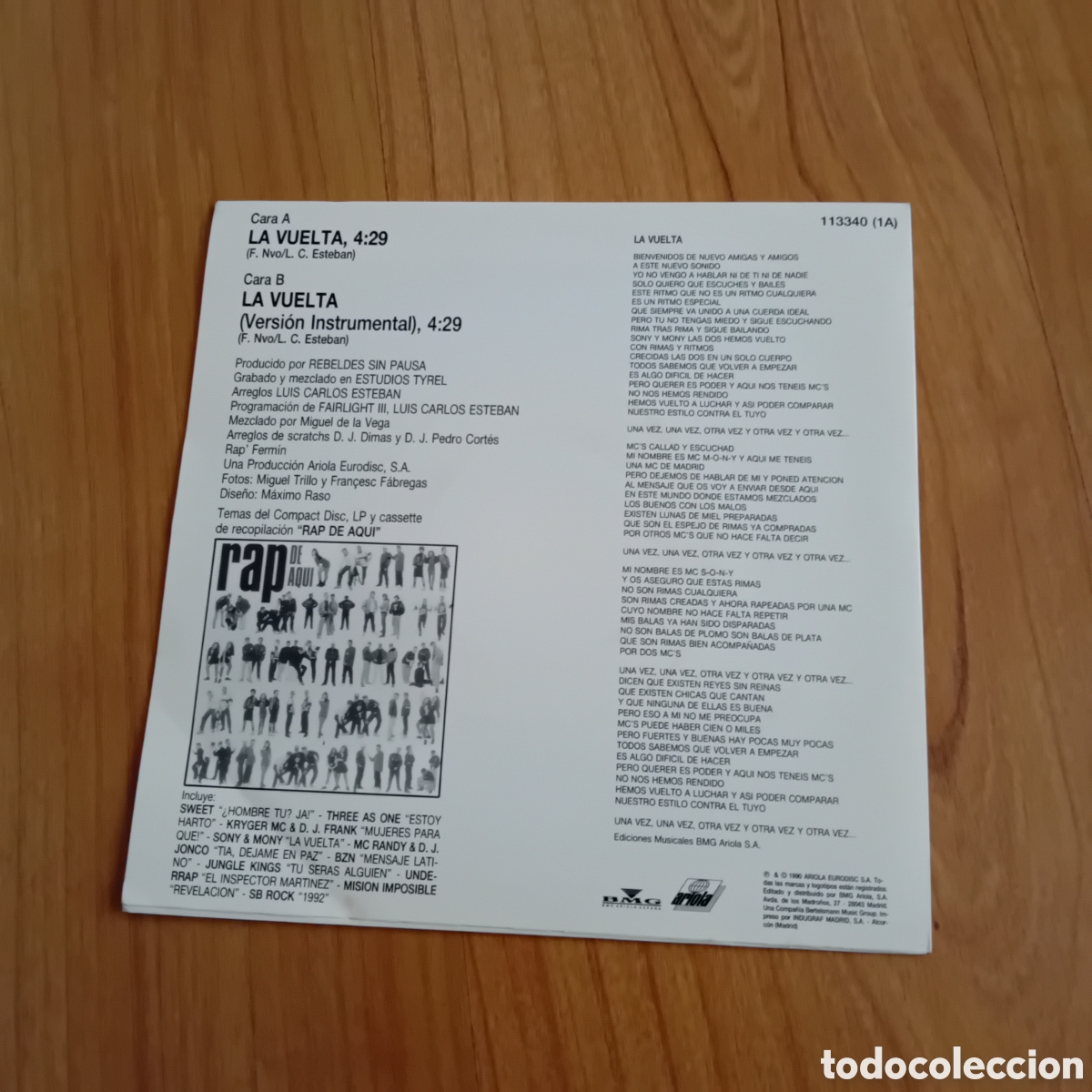 Discos de vinilo: RAP DE AQUI. SONY & MONY - Foto 2