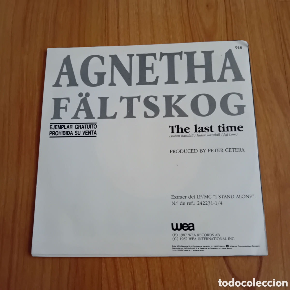 Discos de vinilo: AGNETHA FALTSKOG. THE LAST TIME - Foto 2