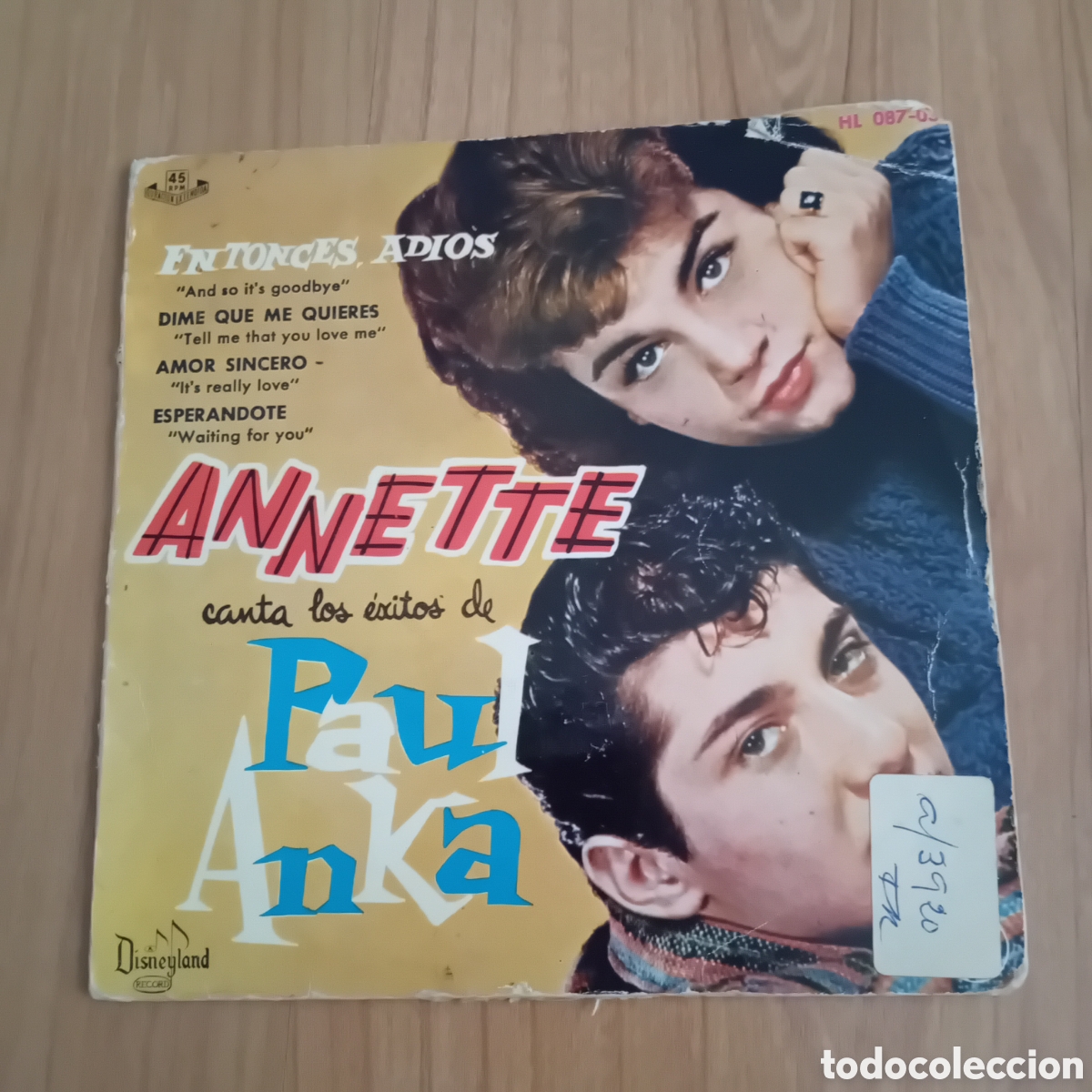 Discos de vinilo: ANNETTE. PAUL ANKA. ENTONCES, ADIOS - Foto 1