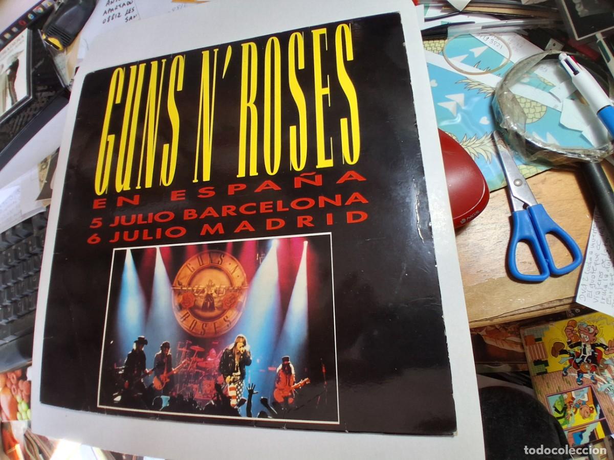 Discos de vinilo: maxi single guns n' roses. en espa&ntilde;a 5 julio barcelona. 6 julio madrid. geffen 1993 spain (seminuevo
