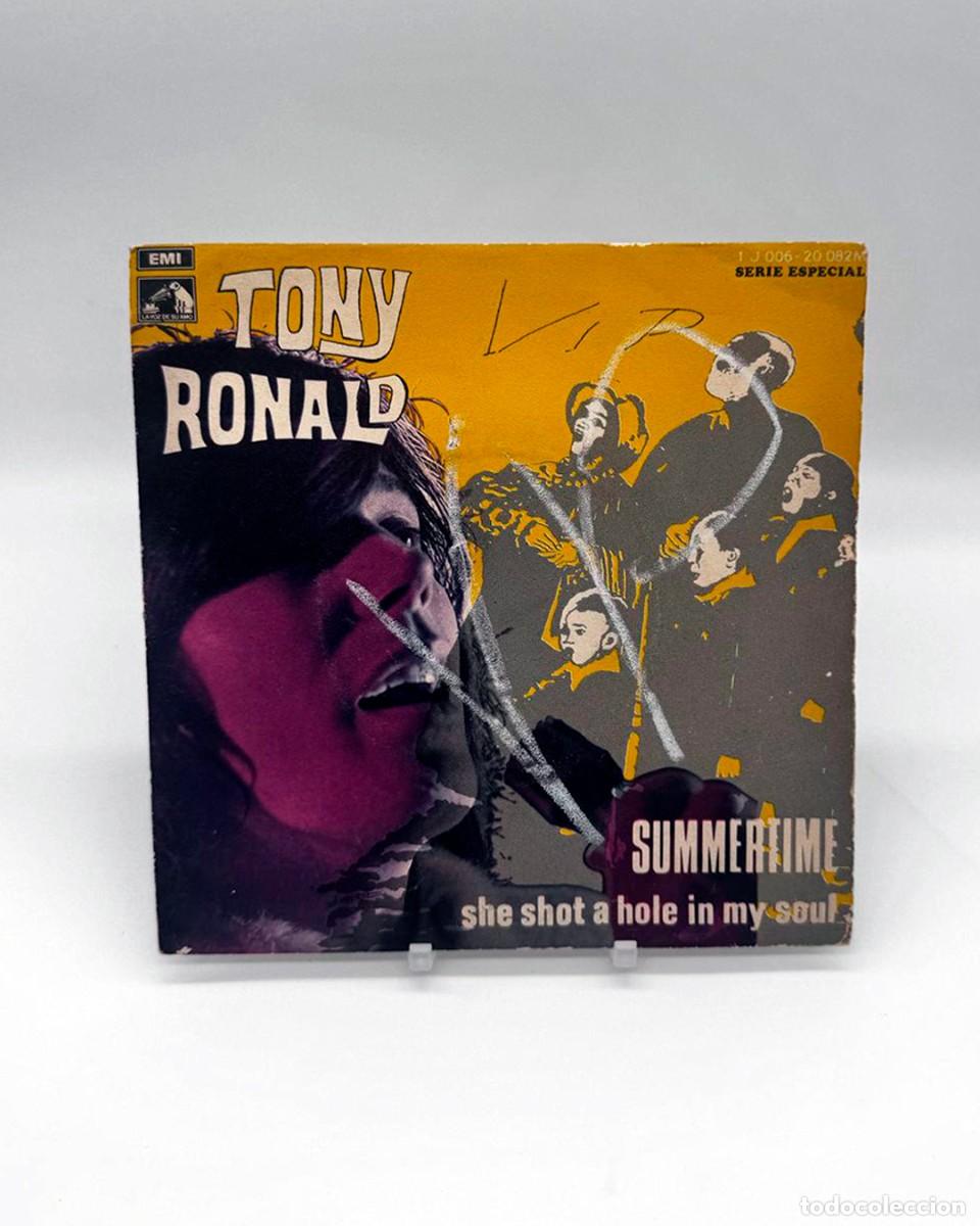 Discos de vinilo: Vinilo 7&rdquo; Tony Ronald Summertime She Shot a Hole Single 1969 EMI La Voz de su Amo