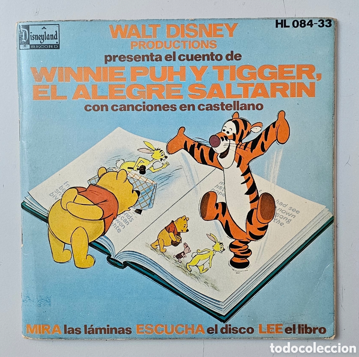 Discos de vinilo: EP WALT DISNEY WINNIE PUH & TIGGER (Espa&ntilde;a - Disneyland - 1977) PORTADA DOBLE LIBRETO 26 PAG.