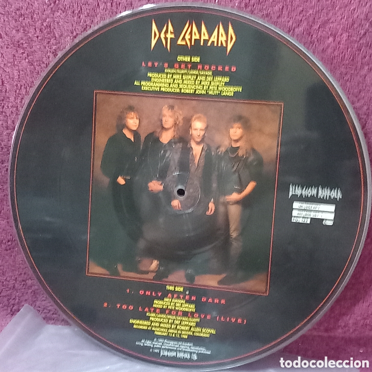 Discos de vinil: PICTURE DISC/DEFF LEPPARD-LET's GET ROCKED(1992 ENGLAND)