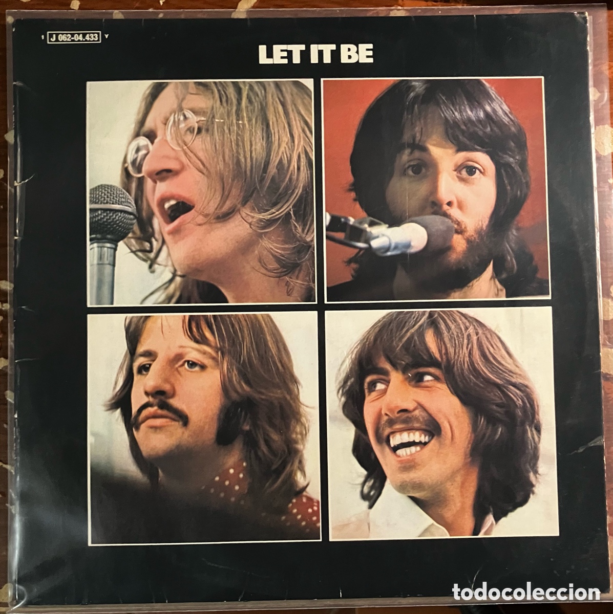 Discos de vinilo: BEATLES - &rdquo;LET IT BE&rdquo;, LP edici&oacute;n espa&ntilde;ola 1970 odeon (LABEL AZUL OSCURO)