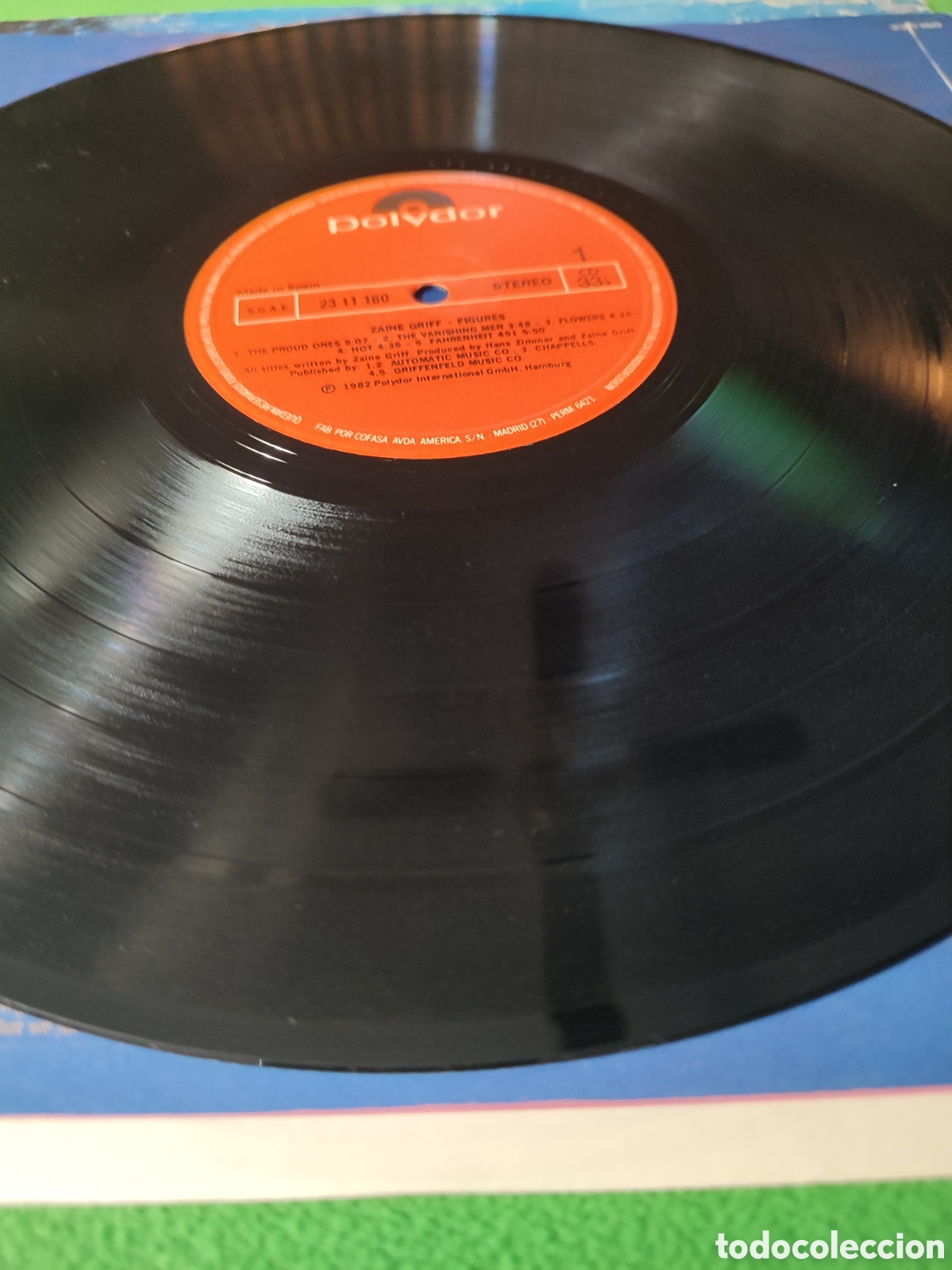 Discos de vinilo: Zaine Griff - Figures Edici&oacute;n 1982 - Foto 3