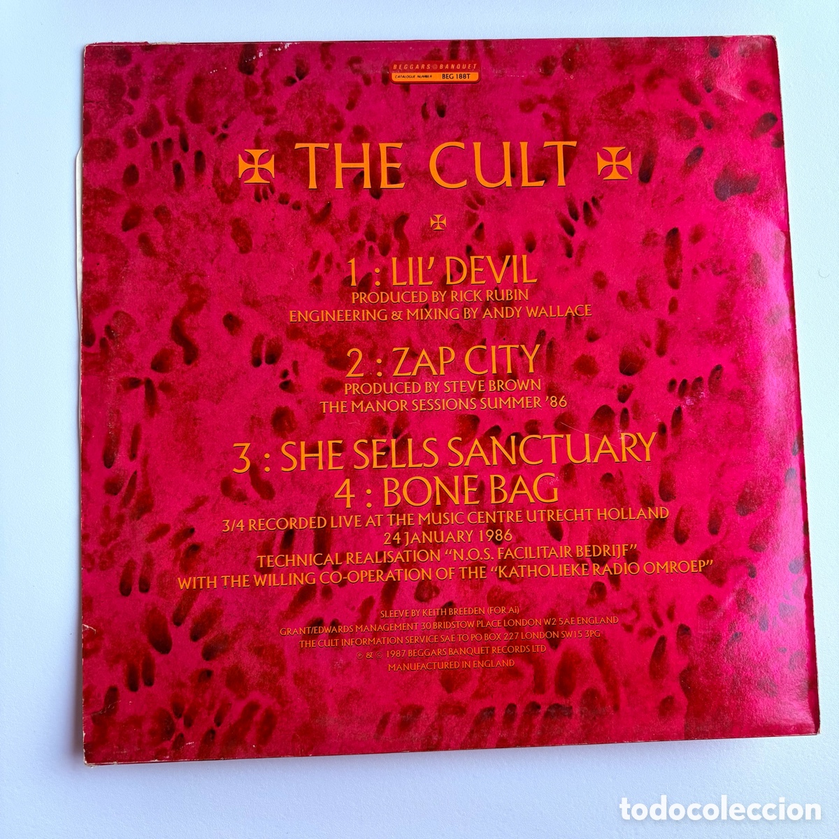 Discos de vinilo: Maxi 12&rsquo;&rsquo; the cult Lil Devil edicion UK de 1987 - Foto 2
