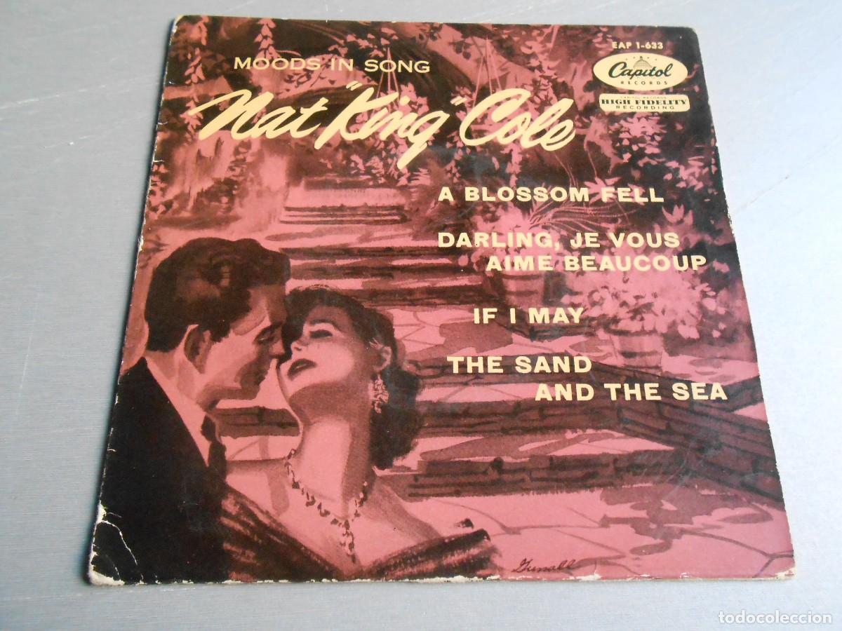 Discos de vinilo: NAT KING COLE - MOODS IN SONG -, EP , A BLOSSOM FELL + 3, A&Ntilde;O 1958, CAPITOL EAP 1-633