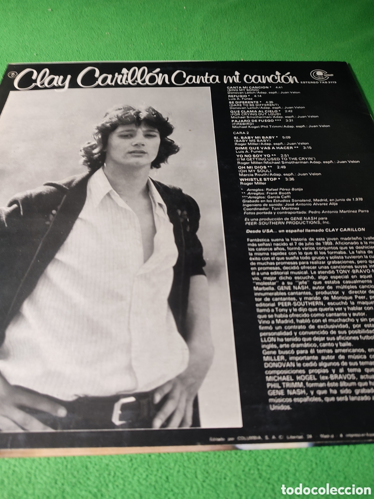 Discos de vinilo: Clay Carill&oacute;n - Canta mi canci&oacute;n 1978 - Foto 3