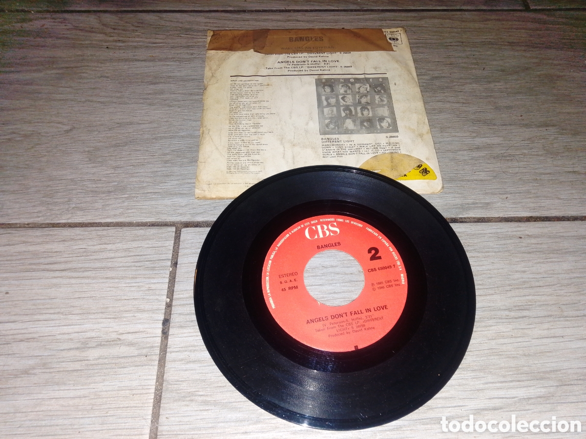 Discos de vinilo: BANGLES - WALK LIKE AN EGYPTIAN - SINGLE - SPAIN - CBS - CC - - Foto 2