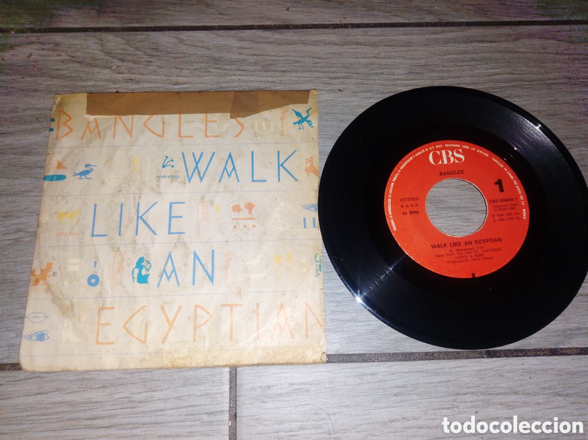Discos de vinilo: BANGLES - WALK LIKE AN EGYPTIAN - SINGLE - SPAIN - CBS - CC -