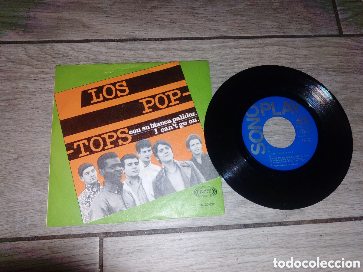 Discos de vinilo: LOS POP TOPS - CON SU BLANCA PALIDEZ - SINGLE - SPAIN - CC -