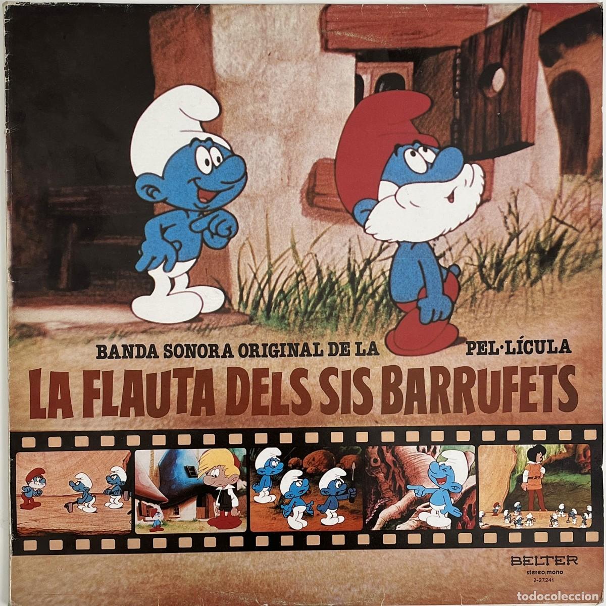 Discos de vinil: Disco vinilo - La flauta dels sis barrufets, banda sonora en catal&aacute;n - Belter 1980 - Michel Legrand