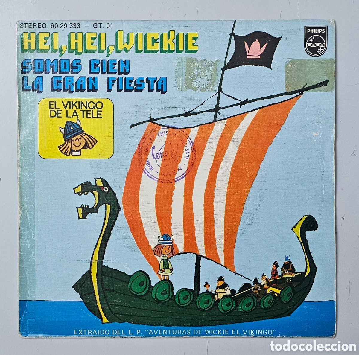 Discos de vinilo: EP WICKIE EL VIKINGO - Hei, hei Wickie/+2 (Espa&ntilde;a - Philips - 1975) Alfredo Garrido BSO