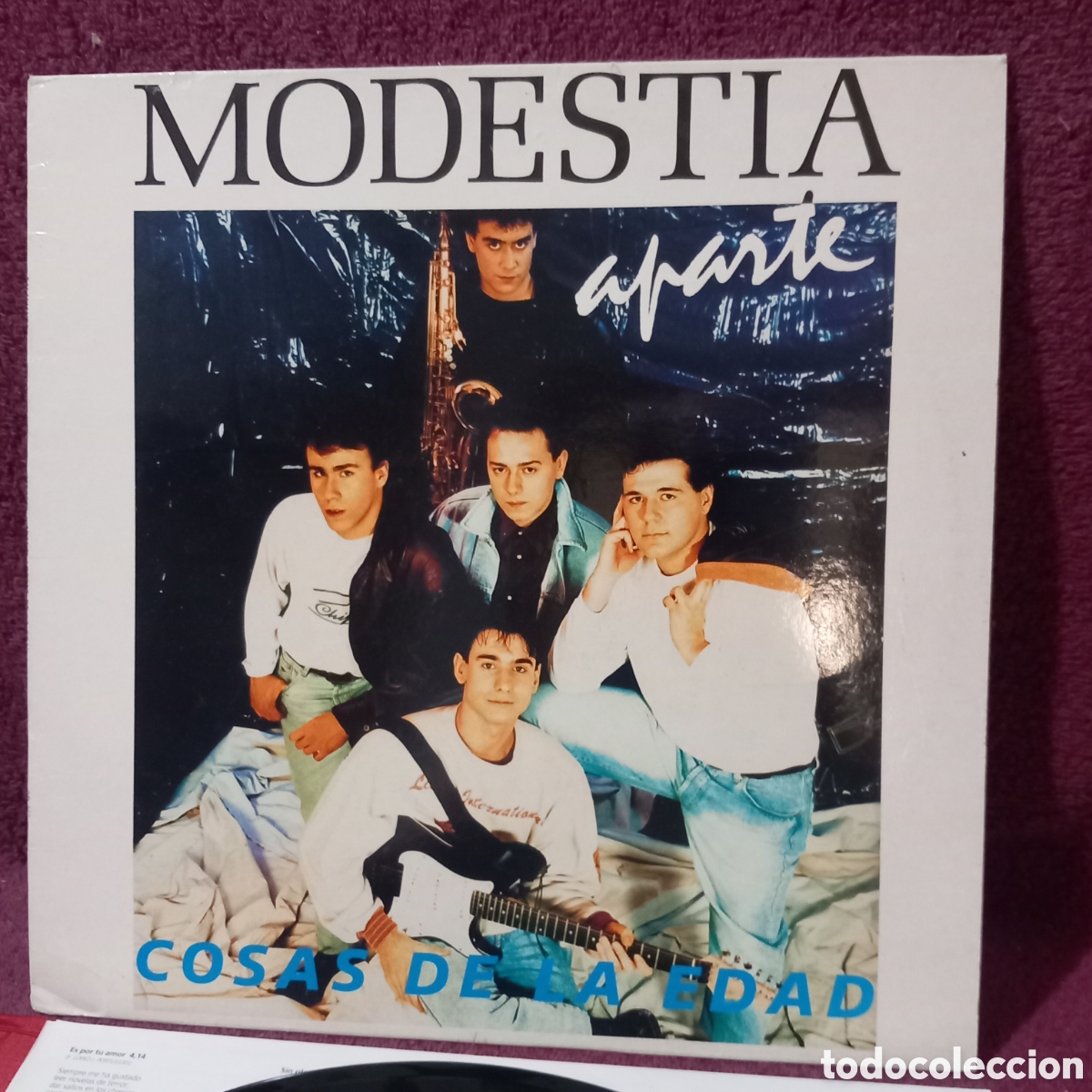Disques de vinyle: LP MODESTIA APARTE/COSAS DE LA EDAD(1990 SALAMANDRA,contiene encarte)POCAS,SE&Ntilde;ALES