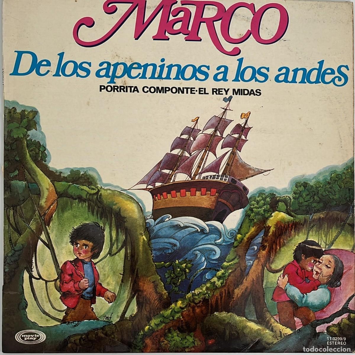 Discos de vinil: Discos vinilo - Marco, de los Apeninos a los Andes - lote 2 LP de 1977: Movieplay y Baccarola