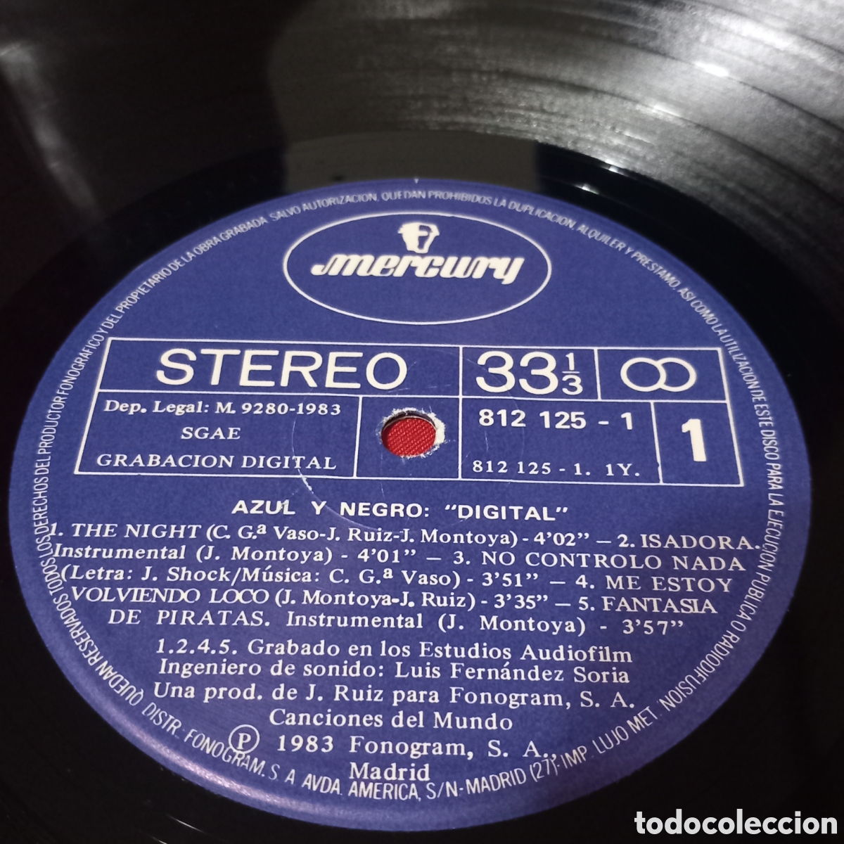 Discos de vinilo: LP AZUL Y NEGRO-DIGITAL(1983 MERCURY) - Foto 2