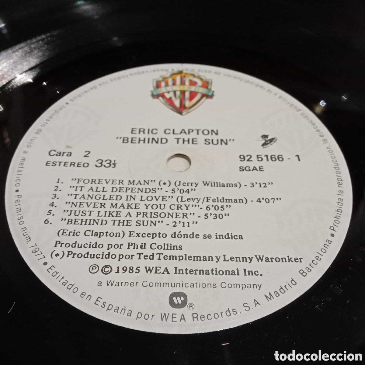 Discos de vinilo: ERIC CLAPTON - BEHIND THE SUN - LP GATEFOLD - Foto 6