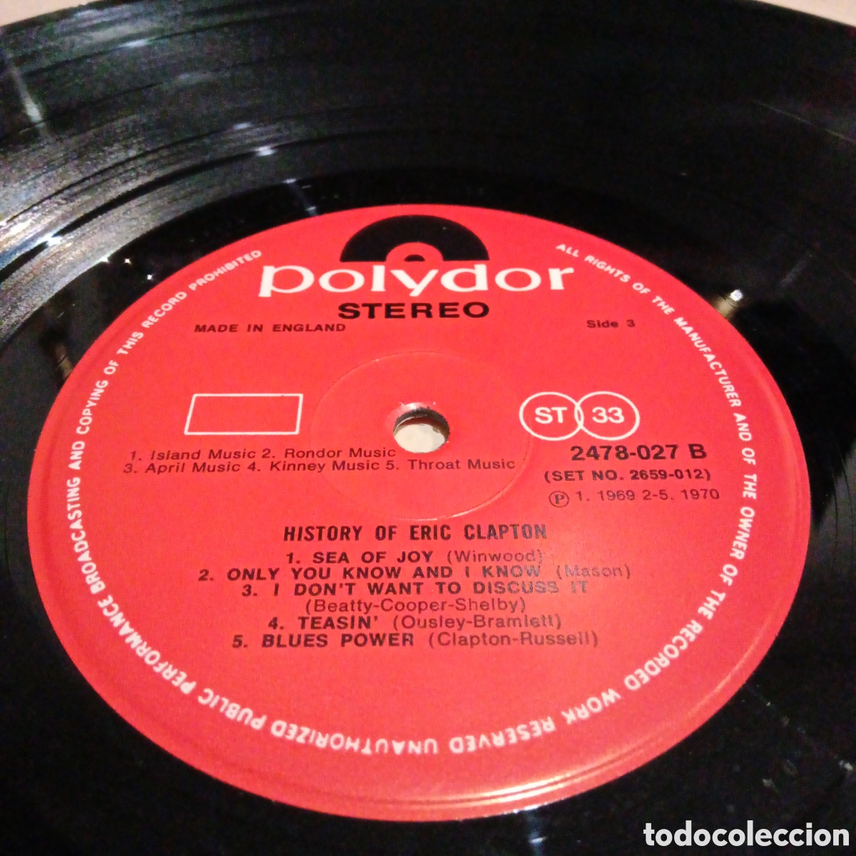 Discos de vinilo: ERIC CLAPTON - HISTORY OF ERIC CLAPTON - LP DOBLE GATEFOLD - Foto 6