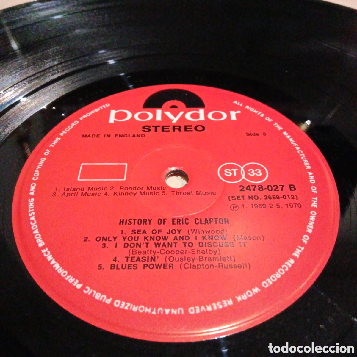 Discos de vinilo: ERIC CLAPTON - HISTORY OF ERIC CLAPTON - LP DOBLE GATEFOLD - Foto 7