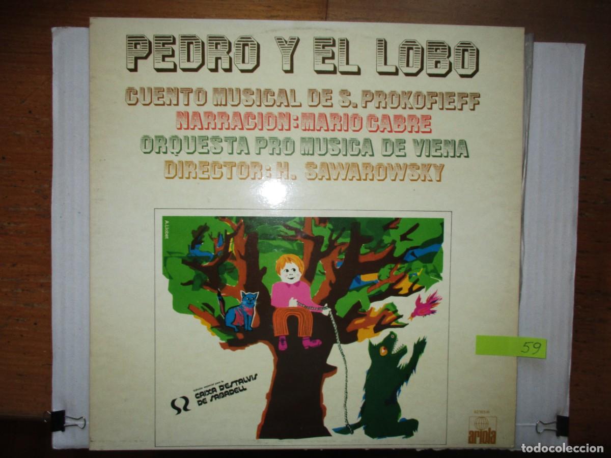 Discos de vinilo: DISCO LP , PERO Y EL LOBO , CUENTO MUSICAL ,BUEN ESTADO