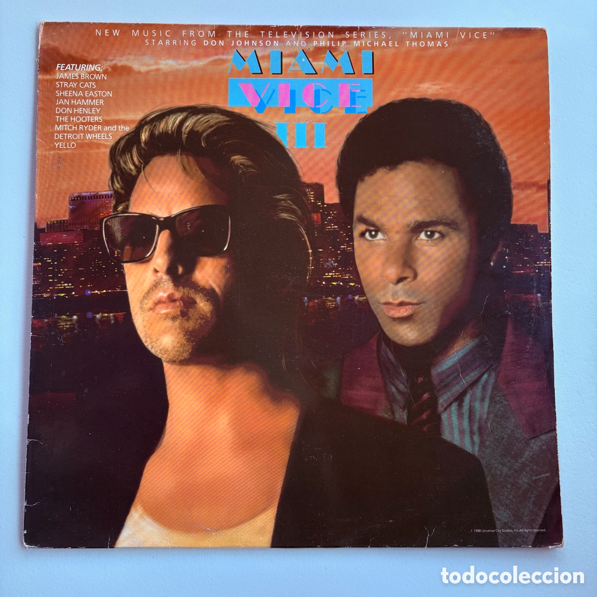 Discos de vinilo: Lp banda sonora miami vice III edici&oacute;n espa&ntilde;ola de 1998