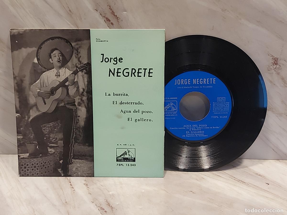 Discos de vinilo: JORGE NEGRETE CON MARIACHI VARGAS DE TECALITL&Aacute;N | EP 1959 | LA VOZ DE SU AMO 7EPL 13.243