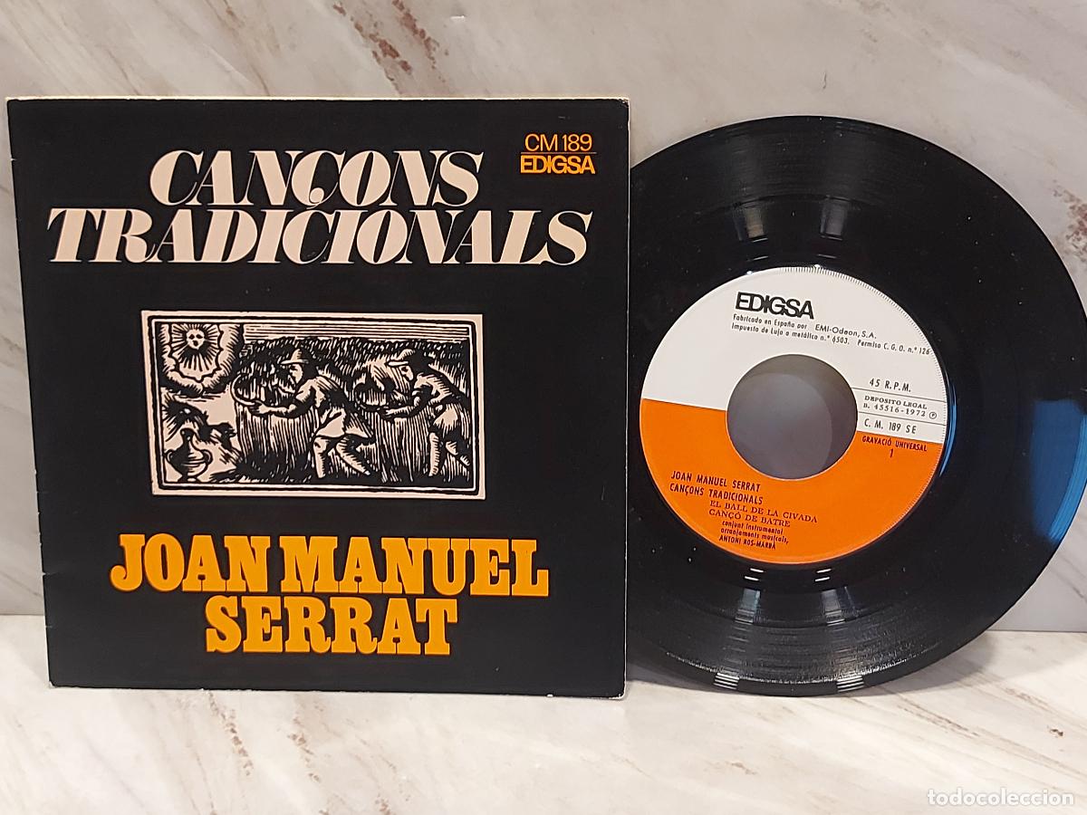 Discos de vinilo: JOAN MANUEL SERRAT | CAN&Ccedil;ONS TRADICIONALS | EP 1972 EDIGSA CM 189 SE | LUJO. ****