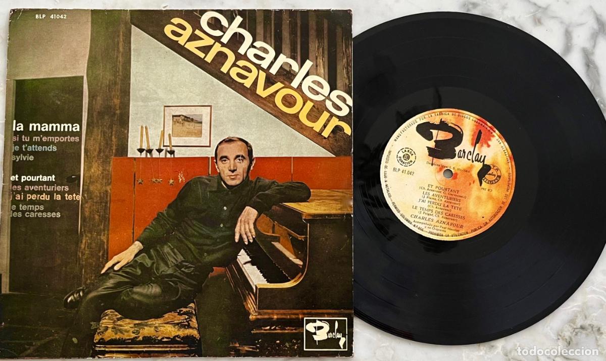 Discos de vinilo: CHARLES AZNAVOUR. LA MAMA. ET POURTANT... RARA EDICION MINI LP 10&uml;ESPA&Ntilde;A 1964