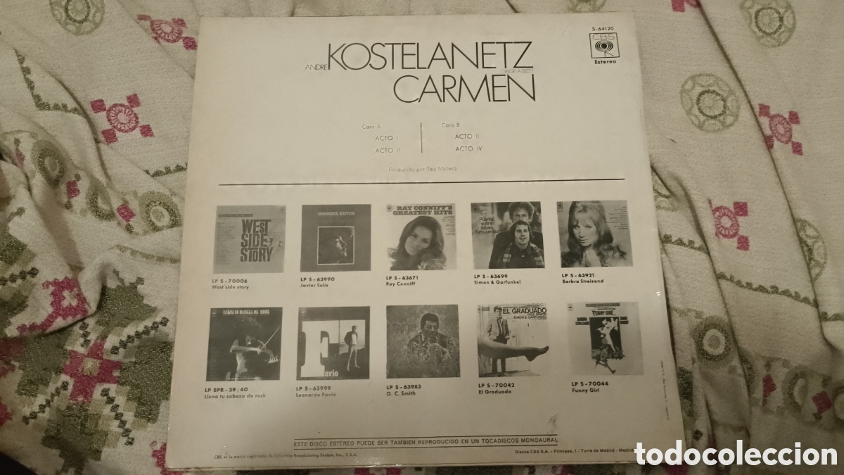 Discos de vinilo: Carmen kostelanetz grandes exitos - Foto 2