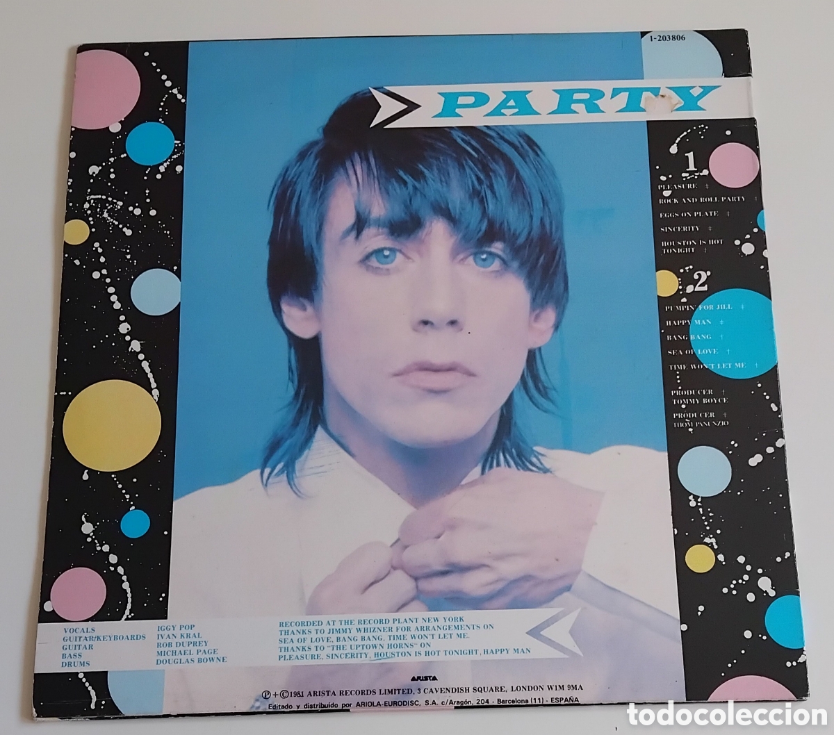 Discos de vinilo: Iggy pop, party Lp (sin stooges) - Foto 2