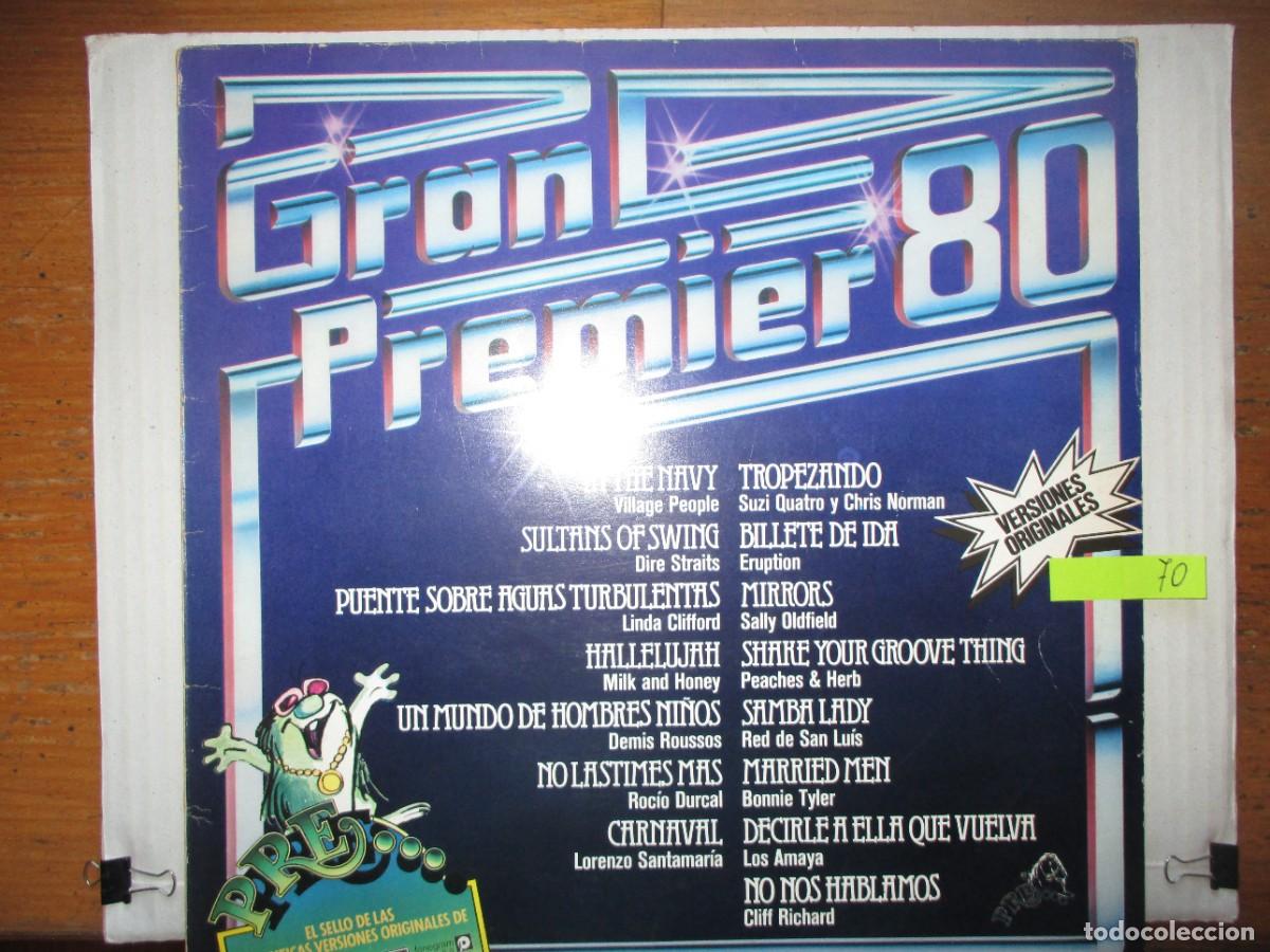 Discos de vinilo: DISCO LP , VER LISTA CANTANTES EN TAPA , GRAN PREMIER 80 ,BUEN ESTADO
