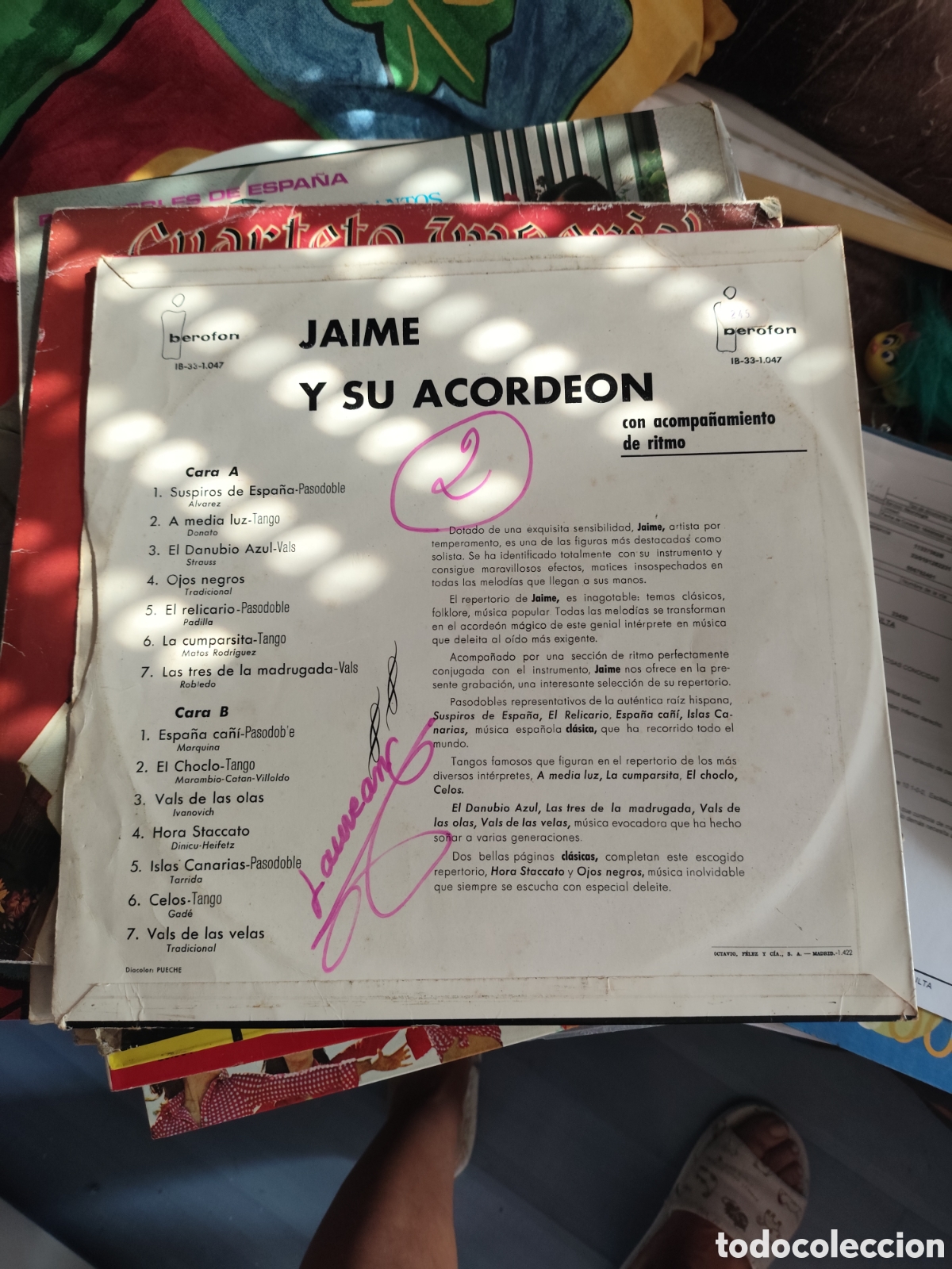 Discos de vinilo: Disco vinilo Jaime y su acorde&oacute;n - Foto 2