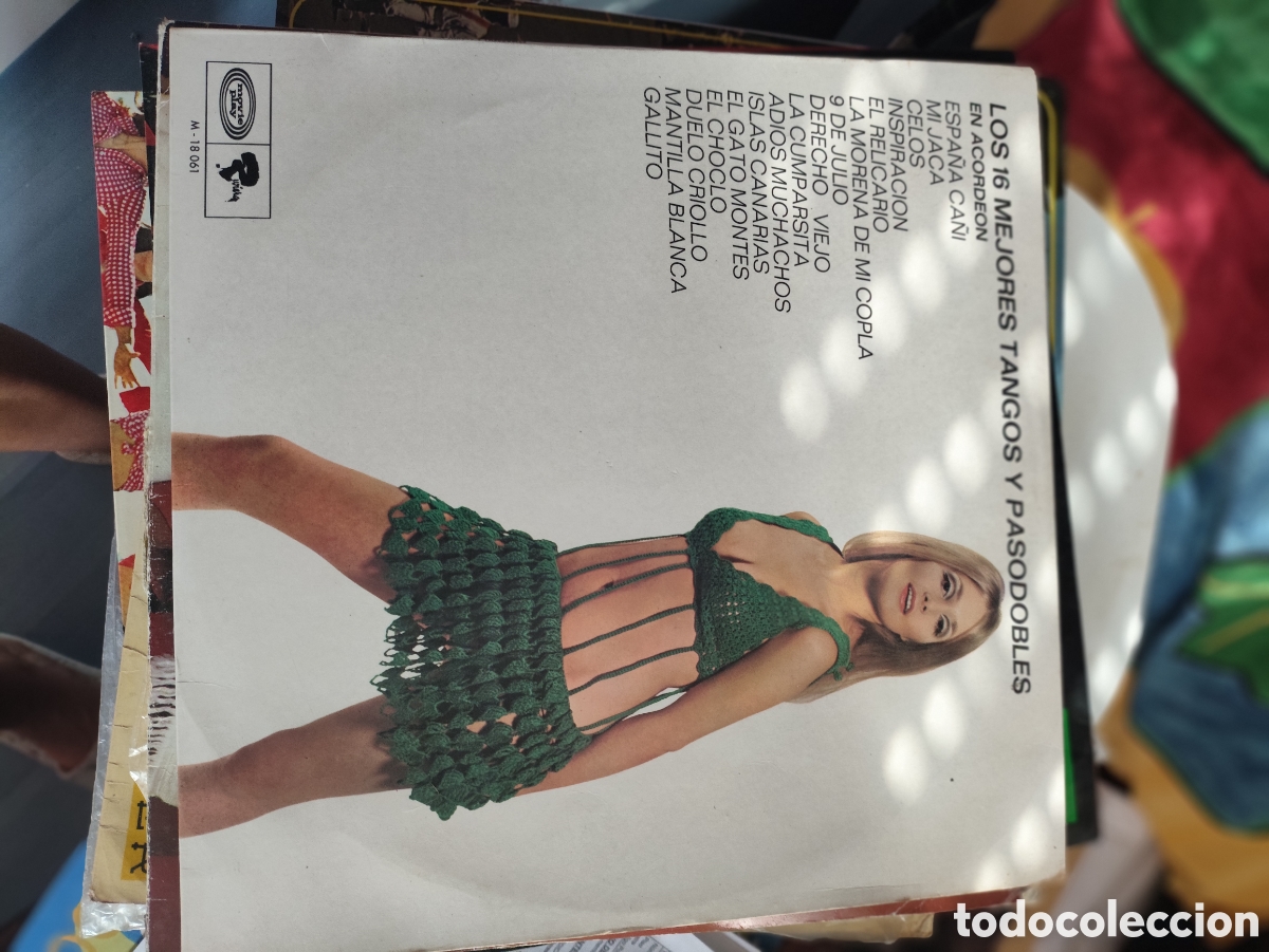 Discos de vinilo: Disco Vinilo Los mejores Tangos y Pasodobles en acorde&oacute;n