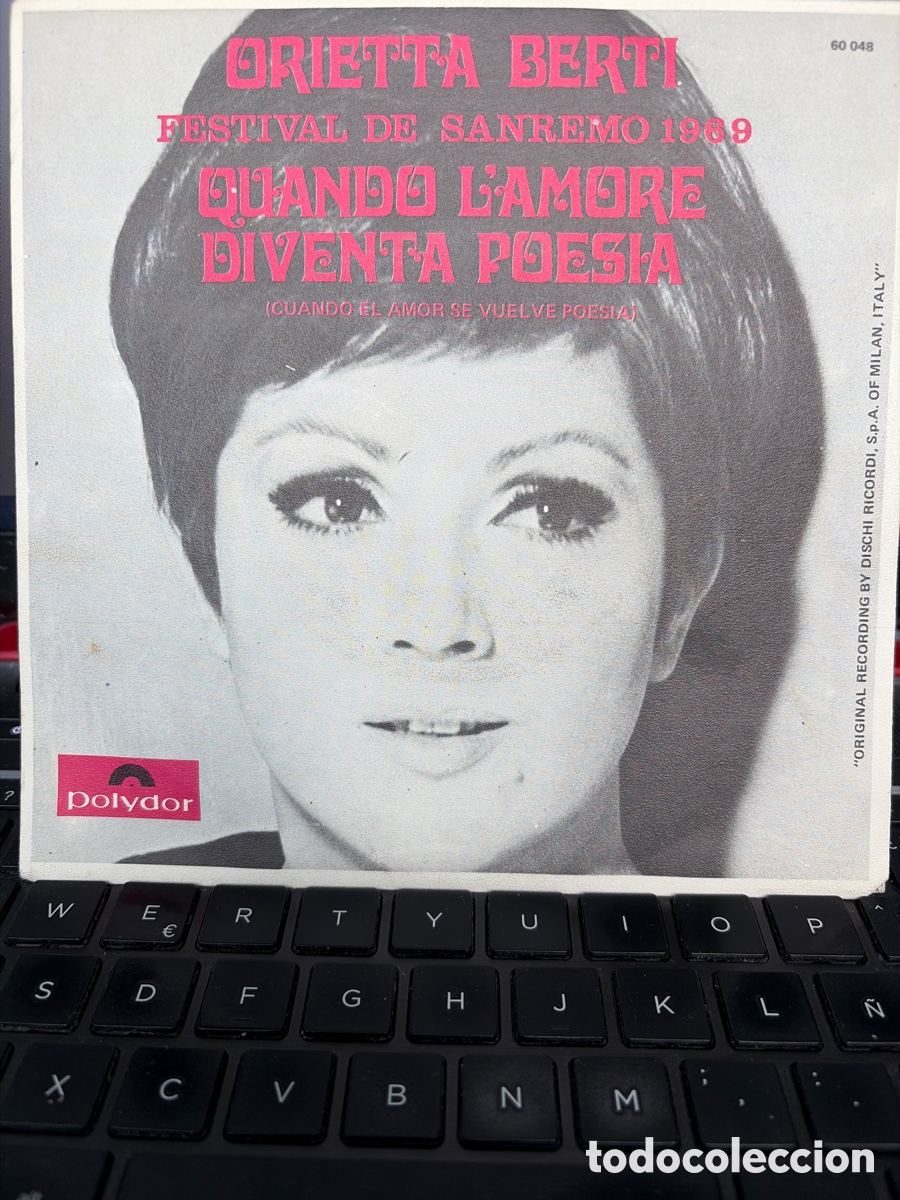 Discos de vinilo: ORIETTA BERI - QUANDO L'AMORE DIVENTA POESIA SINGLE SPAIN
