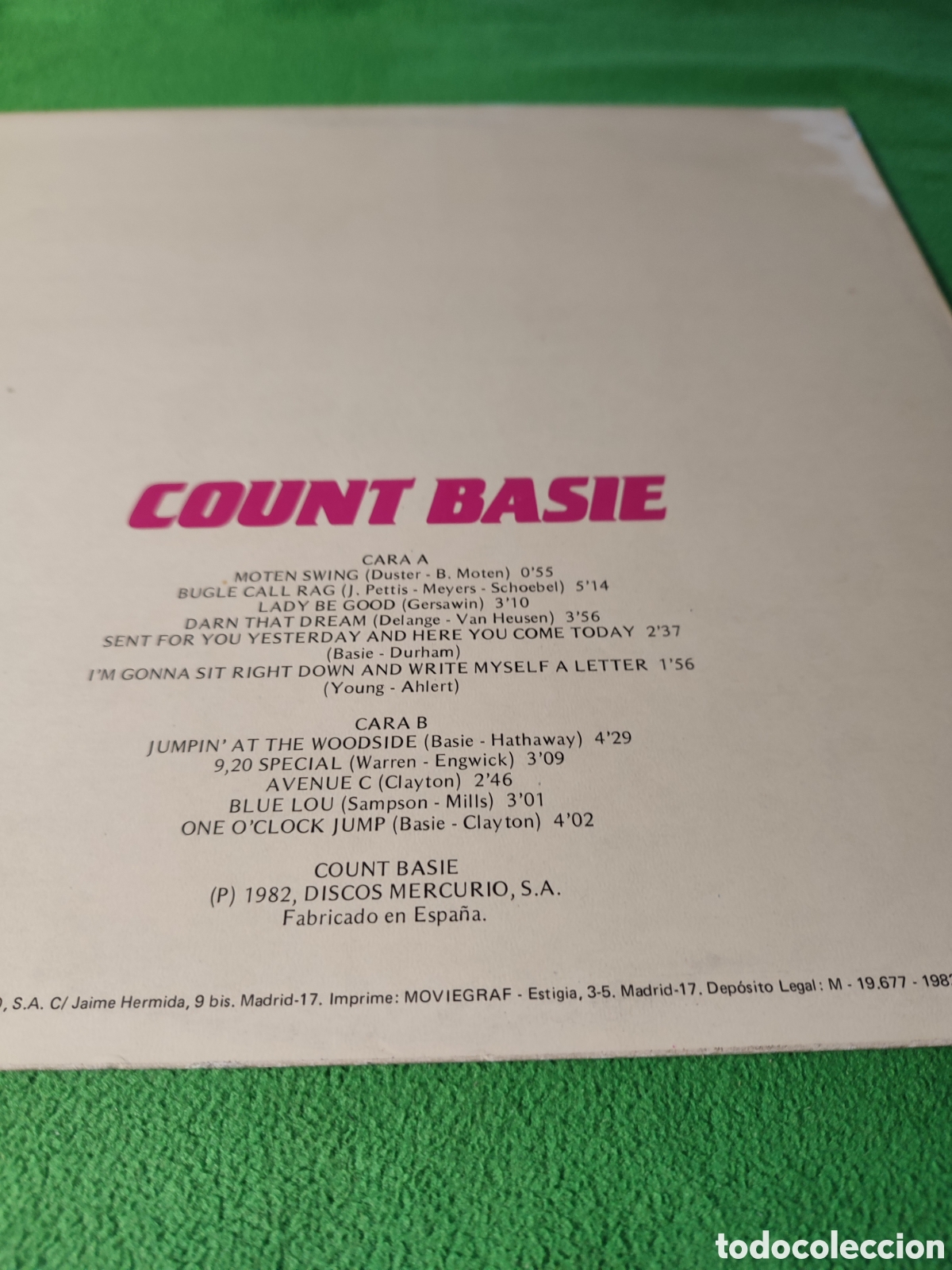 Discos de vinilo: Count Basie - Grandes del Jazz edici&oacute;n 1982 - Foto 2