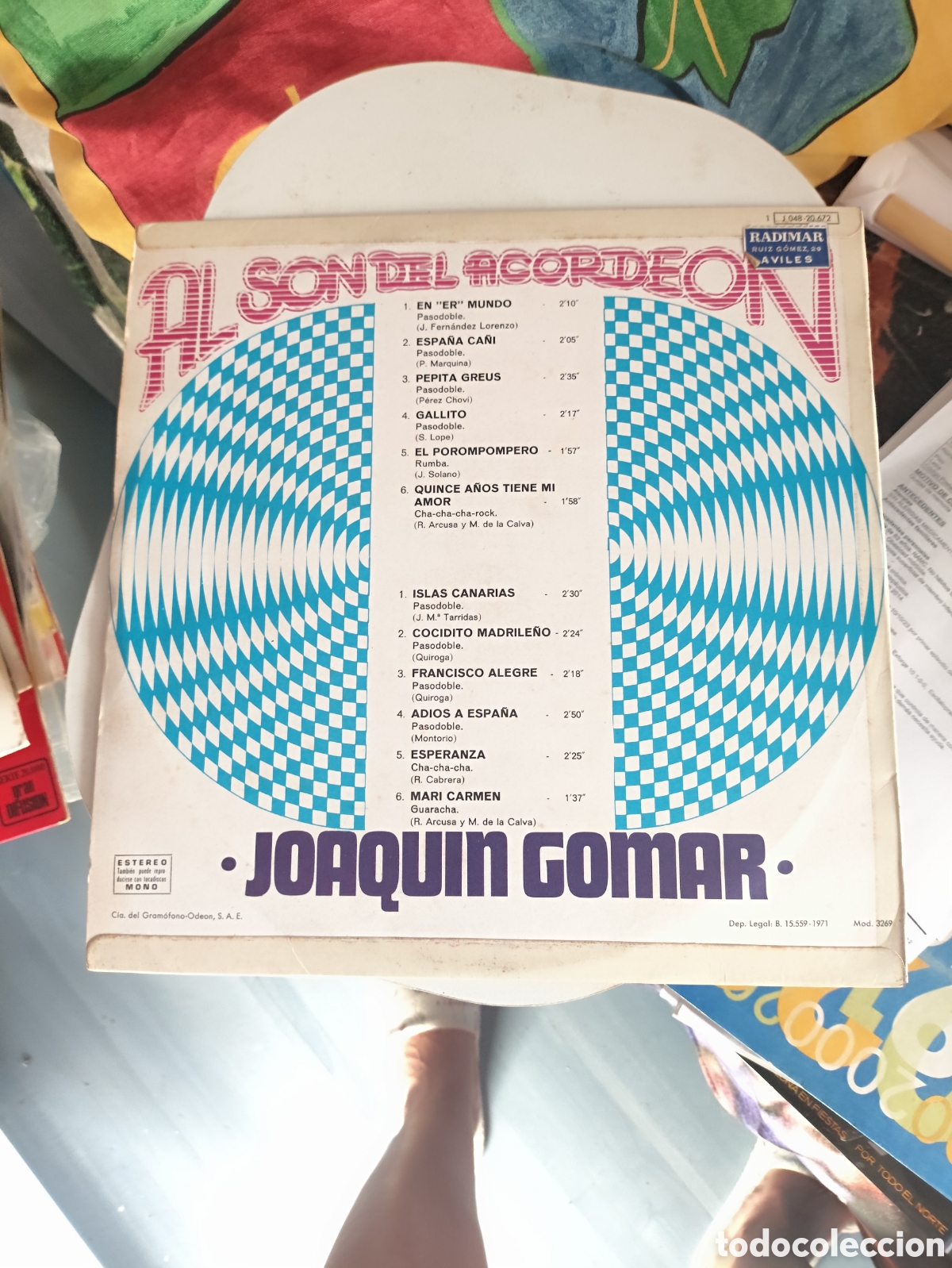 Discos de vinilo: Vinilo Al son del acorde&oacute;n de Joaqu&iacute;n Gomar - Foto 2