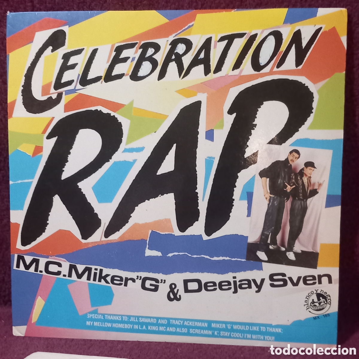 Discos de vinilo: MAXI CELEBRATION RAP/M.C.MIKER&rdquo;G&rdquo; & DEEJAY SVEN(1986 BLANCO y NEGRO)