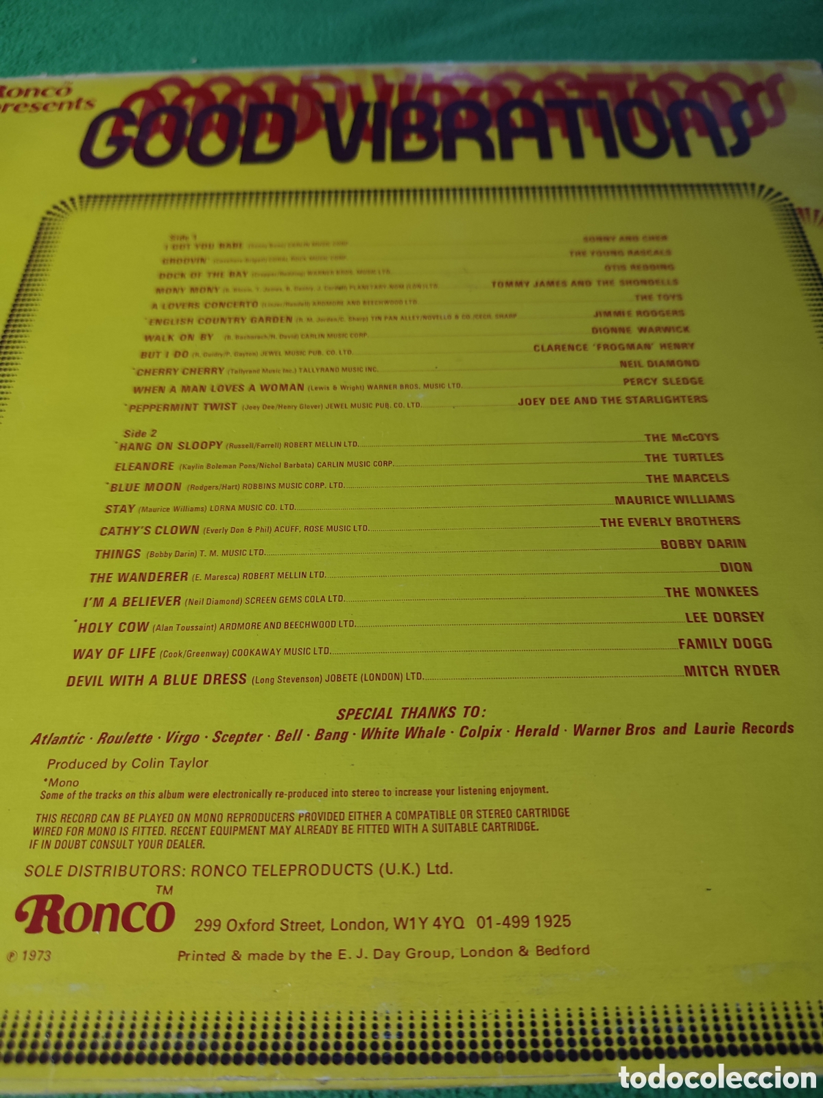 Discos de vinilo: Good Vibrations - 22 Original Hits 1973 - Foto 2